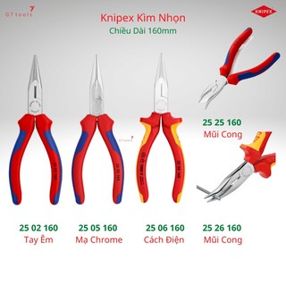 Kìm nhọn có lưỡi cắt chiều dài 160mm knipex 25 01 160/ 25 02 160/ 25 05 160/ 25 06 160/ 25 26 160