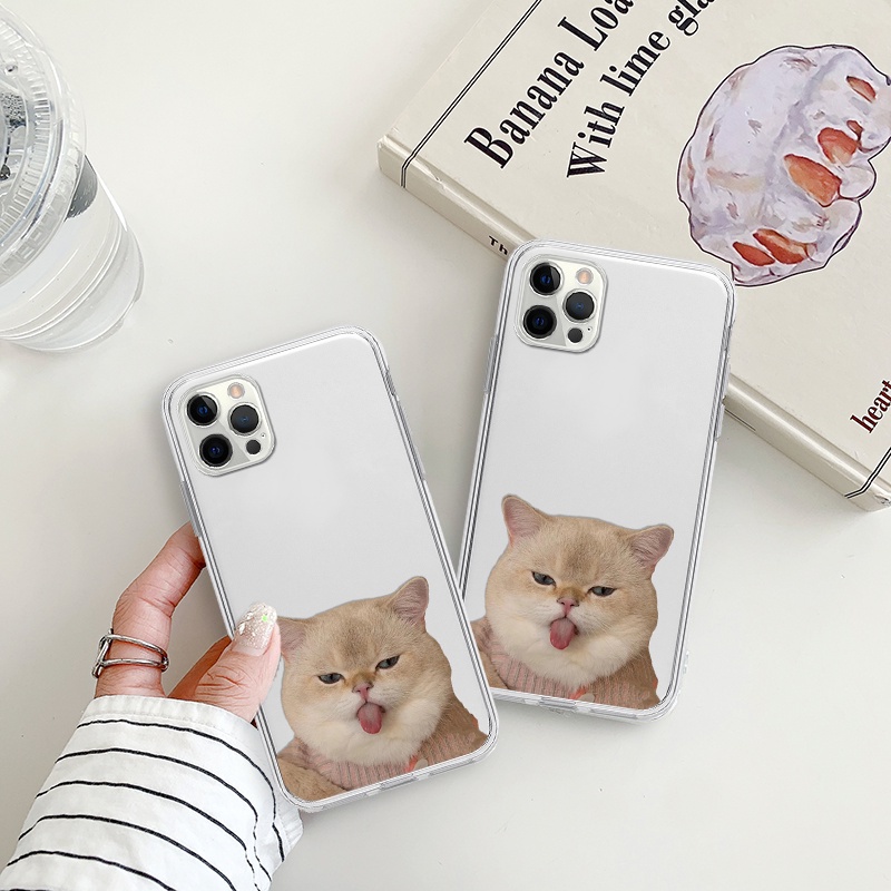 Ốp bảo vệ cam iphone mèo bướng bỉnh độc đáo cạnh vuông cho 6/6splus/7/7plus/8/8plus/x/xr/xs/11/12/13/14/pro/max/plus/