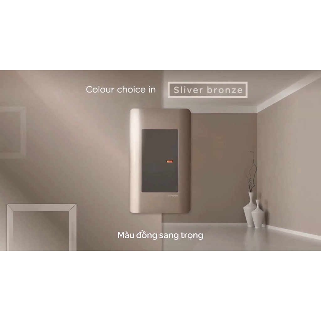 Công tắc Schneider dòng ZenCelo A màu Nâu Đồng và Trắng.