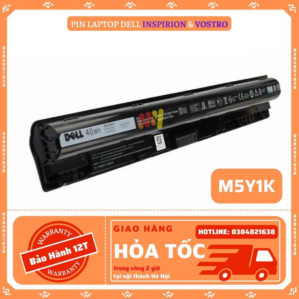 Pin Laptop Dell Inspiron 15 3000 3551 3558 3559 5551 5558 5559 3451 3452 3465 / Vostro 3458 3467 3468 3459 M5Y1K ZIN NEW