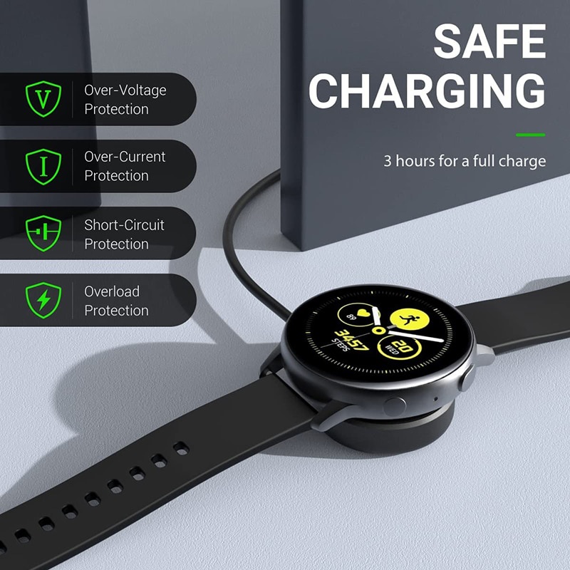 Cáp sạc USB GUUGEI dài 1m thích hợp cho đồng hồ thông minh Samsung Galaxy