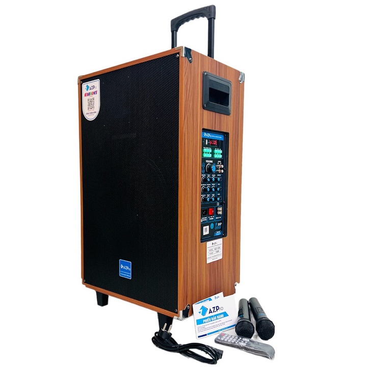 Loa kéo chính hãng AZPRO,AZ-15-A bass 40 mẫu mới có REVERB thùng gỗ cao cấp,10 núm chỉnh,tặng 2 mic chống hú