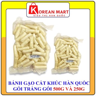 Bánh gạo cắt khúc làm tokbokki gói trắng 500g và gói 250g