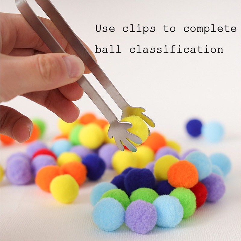 Kids Fine Motor Skills Clip Ball Toy Toddler Color Sorting Bowls Preschool Counting Montessori Early Learning Toys