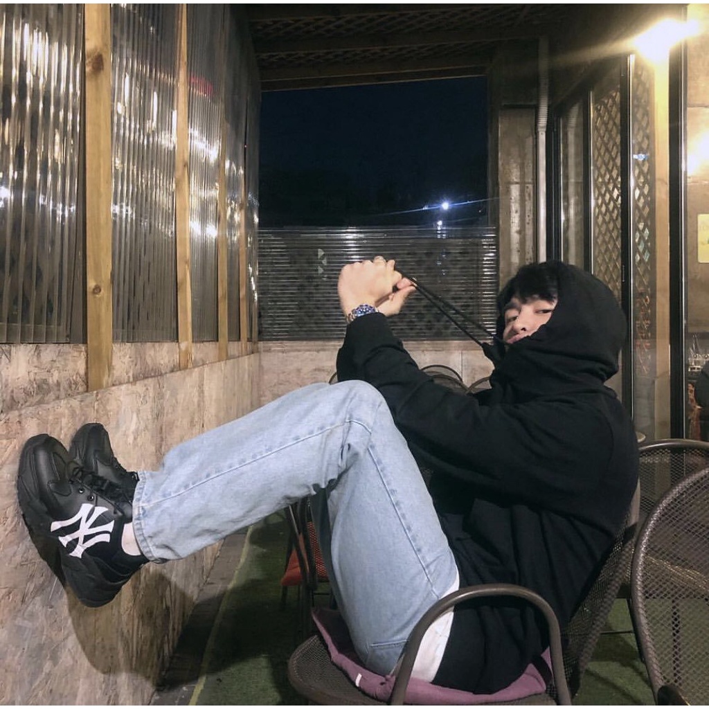 Giày MLB NY Trắng Chính Hãng 🔴SIMPLE SNEAKER🔴 MLB Big Ball Chunky New York Yankees All White Auth Đế Cao 6cm Tôn Dáng