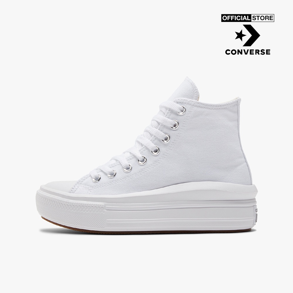CONVERSE - Giày sneakers nữ cổ cao Chuck Taylor All Star Move 568498C-0000_WHITE