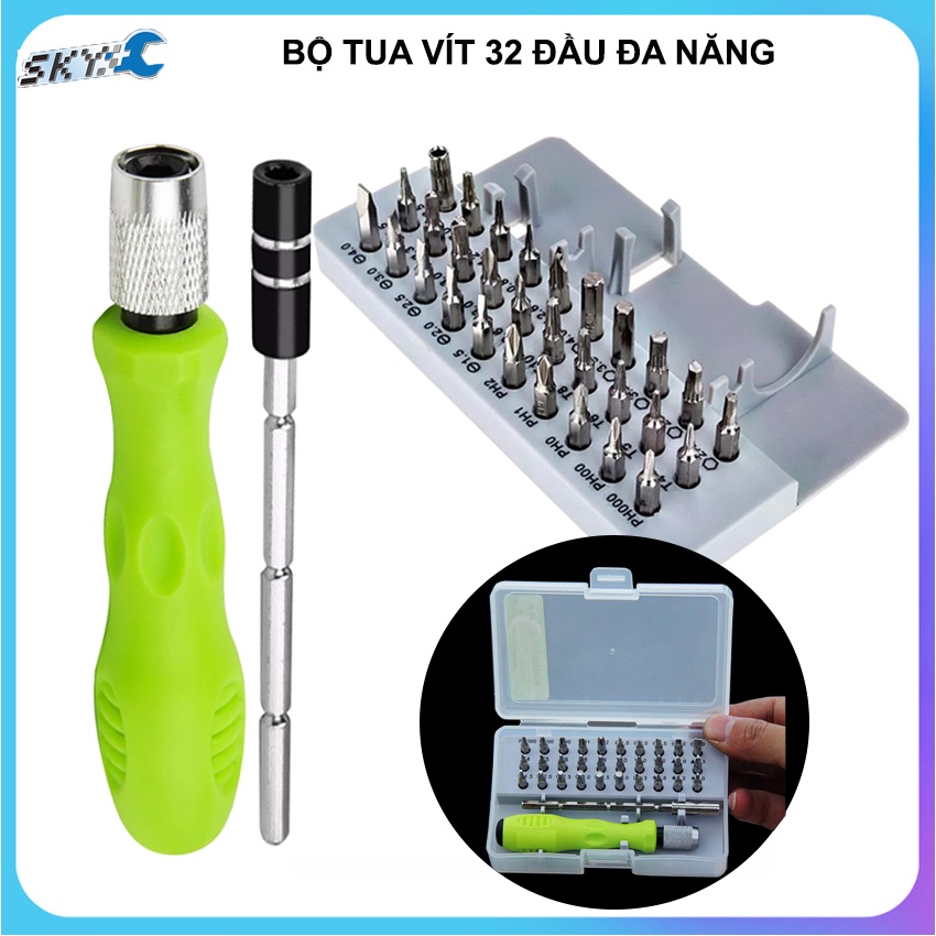 Bộ tua vít 32 chi tiết đa năng sửa chữa máy tính, laptop, điện thoại, tháo lắp các loại linh kiện
