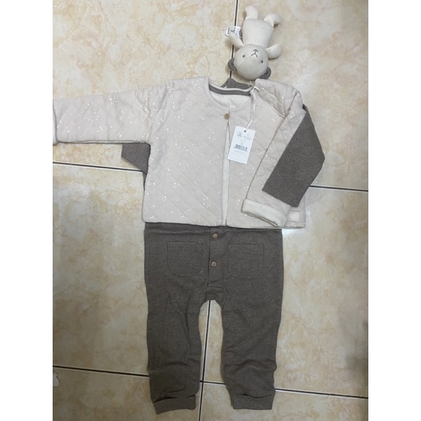 Set bộ Georege dài dày tay kèm gấu bông làm quà tặng siêu đẹp cho bé