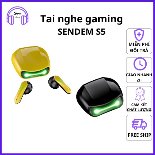 Tai Nghe Gaming Bluetooth R05/R06 - Kiểu Dáng Đẹp, Hiển Thị % Pin Led, Độ Trễ Âm Thấp - Bảo Hành 6 Tháng