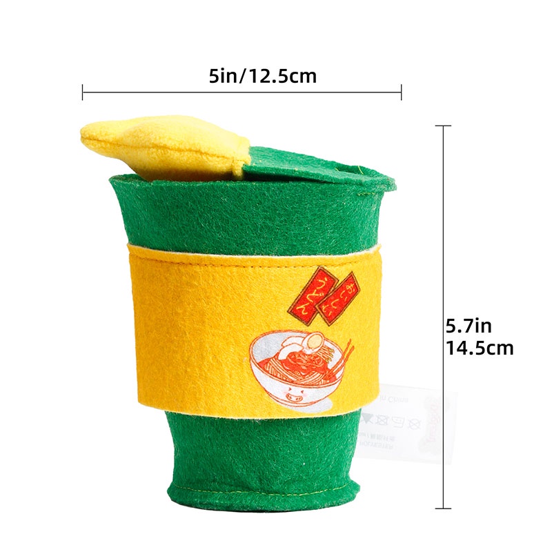 HamshMoc Đồ Chơi Nhai Gặm Tương Tác Bằng Vải Bông Mềm Mại Hình Tô Thức Ăn Dành Cho Cún Cưng IQ 4