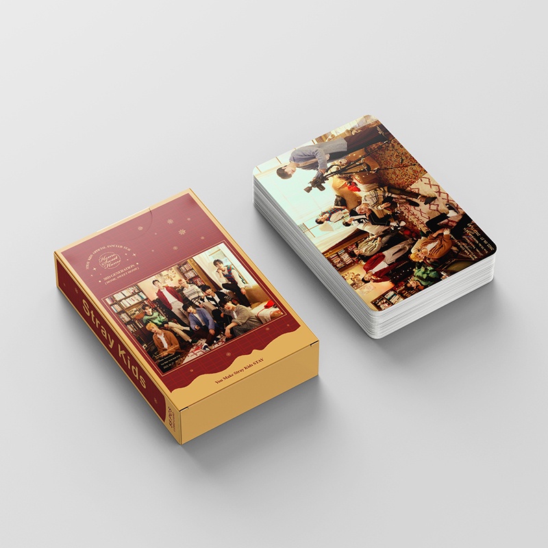 Stray Kids Set 55 Tấm Thẻ Ảnh LOMO 3D Hình Nhóm Nhạc