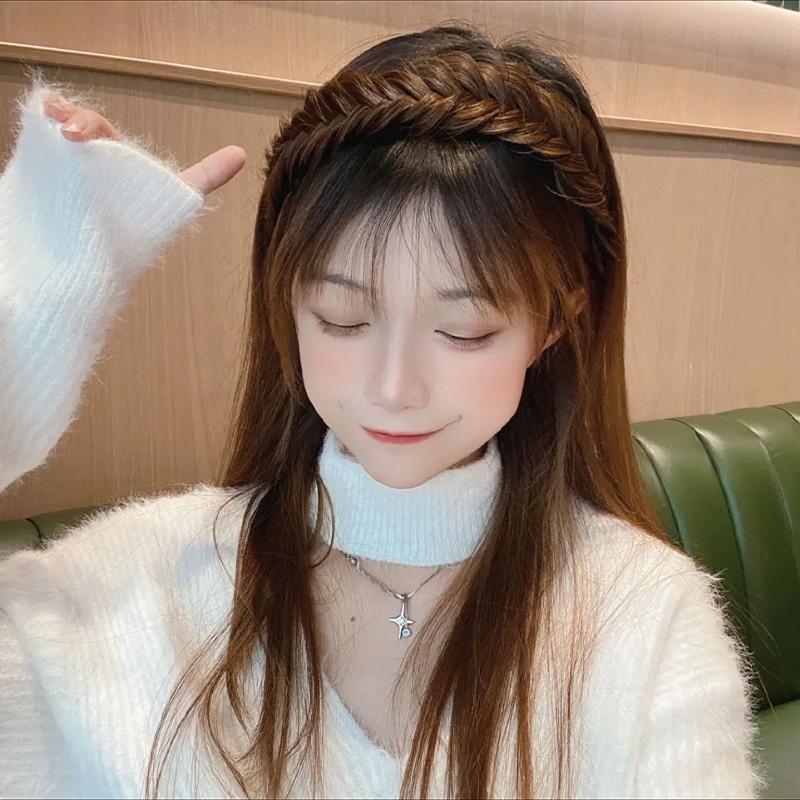 Cài Tóc Giả Thắt Bím Xương Cá Thời Trang Hàn Quốc Mới Cho Nữ