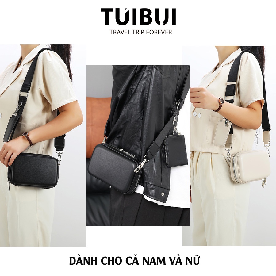 Túi đeo chéo thời trang nam nữ unisex da PU chống nước phong cách Hàn Quốc - TB98