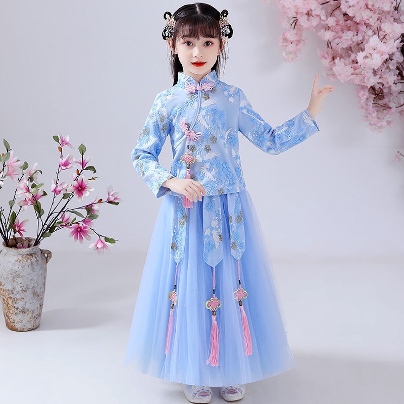 Đầm Sườn Xám Phong Cách Trung Hoa Cổ Điển Cho Bé Gái