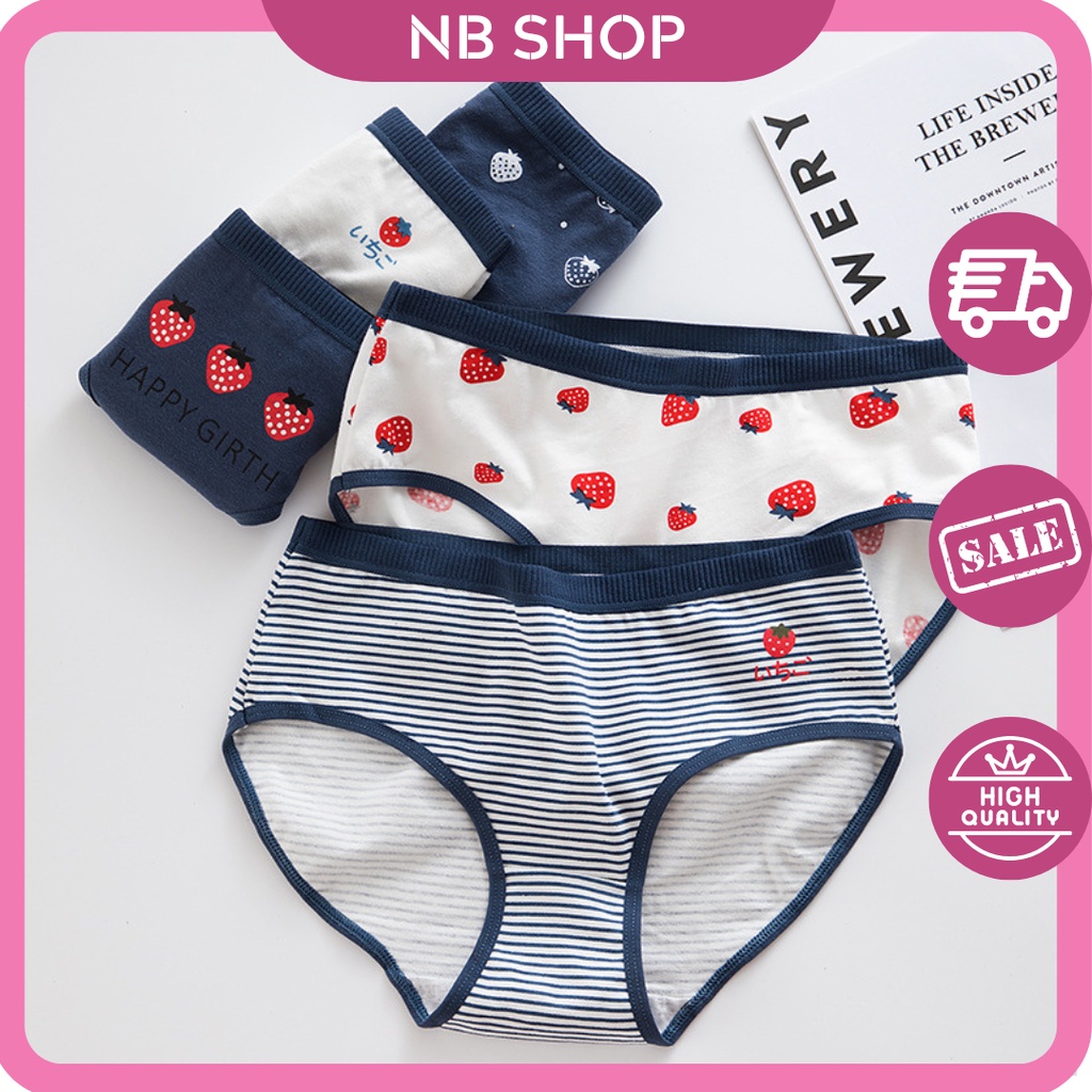 Quần lót học sinh nữ quần xì nữ chất cotton kháng khuẩn thoáng mát an toàn cho sức khỏe của bạn NB shop QL011
