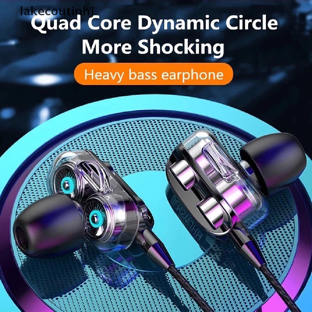 Tai Nghe Chụp Tai lakecou Dual Drive 6D Âm Thanh Stereo Sống Động Jack Cắm 3.5mm Cao Cấp