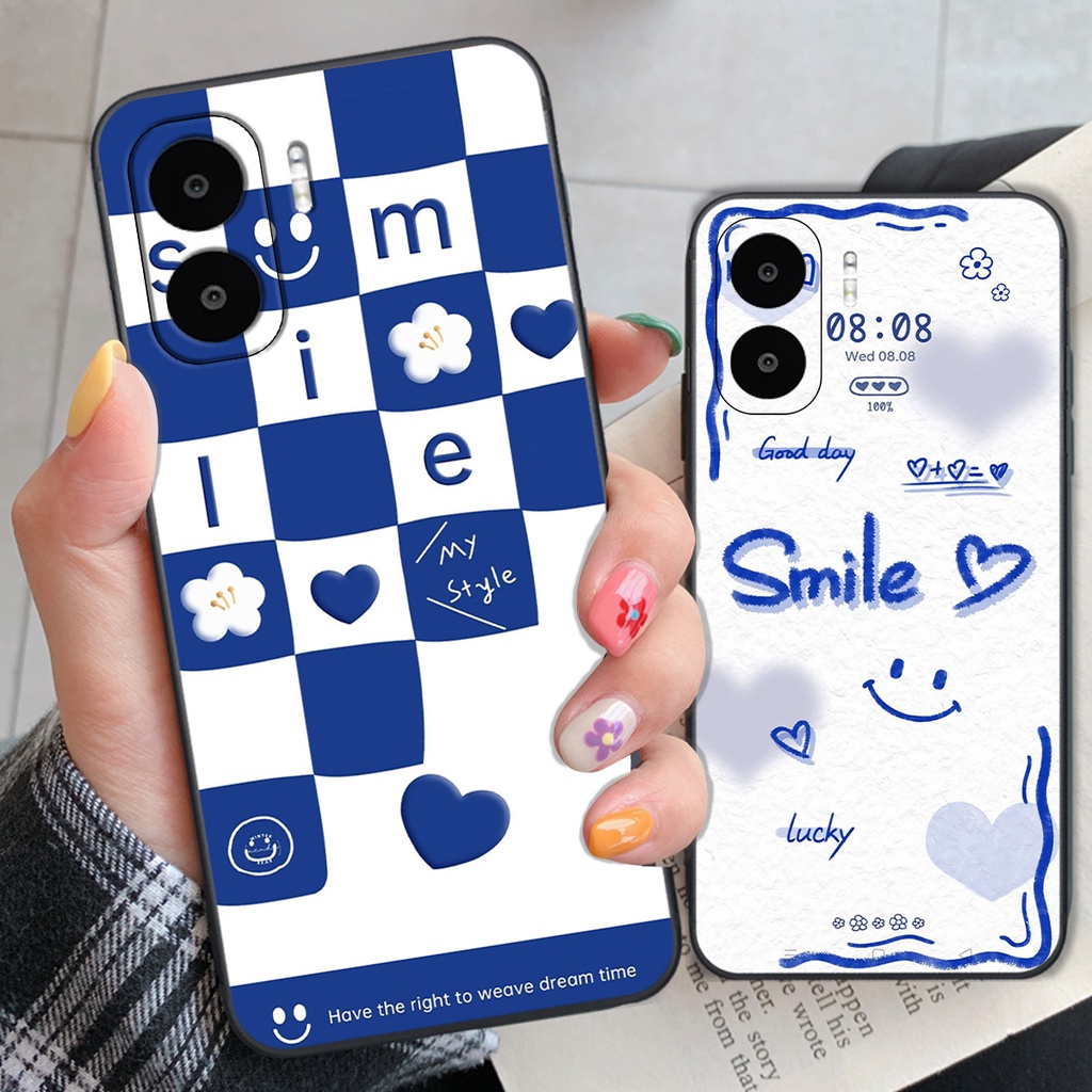 Ốp Xiaomi Redmi A1 in hình gấu vịt caro nhiều màu sắc ngộ nghĩnh dễ thương