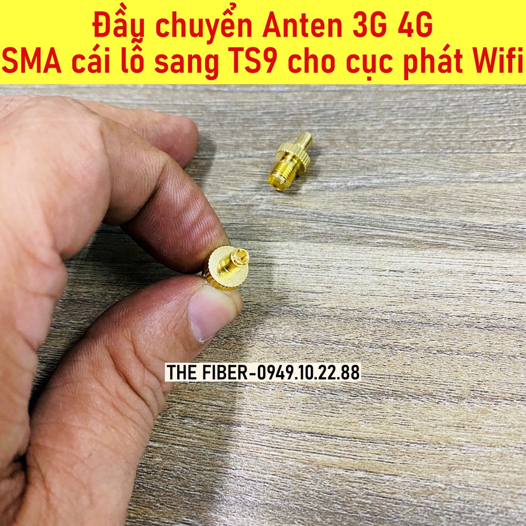 Đầu chuyển Anten 3G 4G SMA cái lỗ sang TS9 cho cục phát Wifi