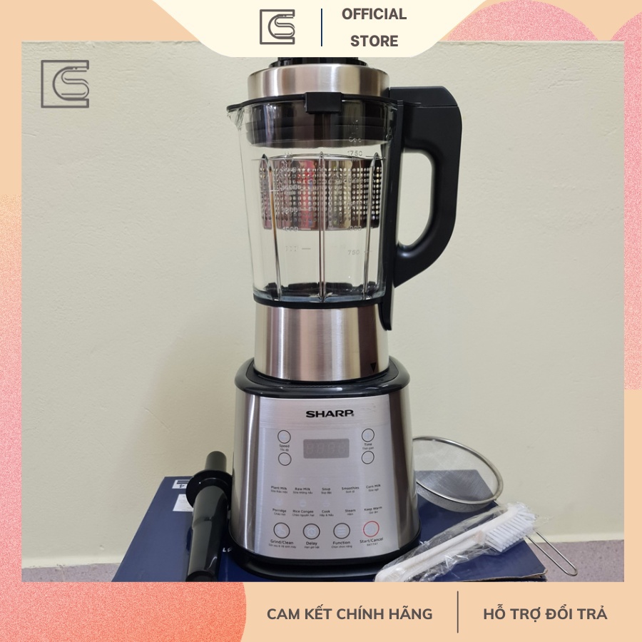 Máy Làm Sữa Hạt Sharp KS-168 Công Suất 1800W Chính Hãng Thái Lan Có Lập Trình Sẵn Xay Nấu Sữa Thông Minh