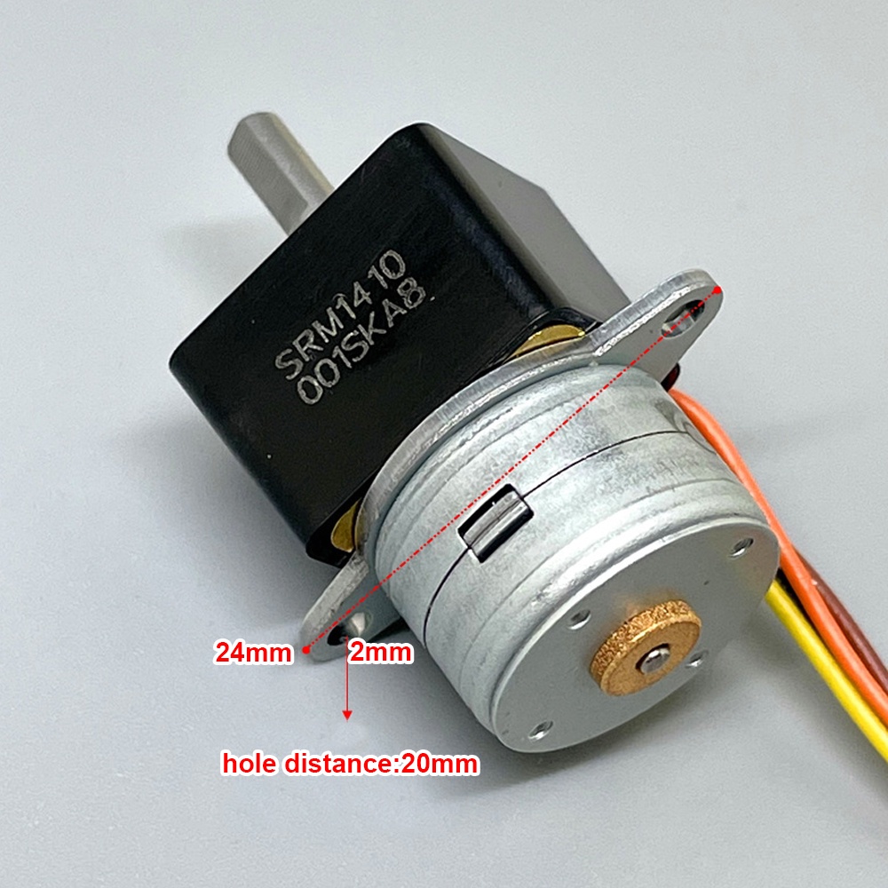 Động Cơ Bước Hai Dây DC 5V 50RPM 15mm 18 Độ Tỷ Lệ 1: 50 Cho Máy Ảnh Thông Minh PTZ