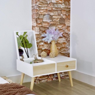 ⛔MIỄN PHÍ VẬN CHUYỂN⛔Bàn Trang Điểm Ngồi Bệt Có Gương MÀU TRẮNG Decor Phòng Siêu Xinh