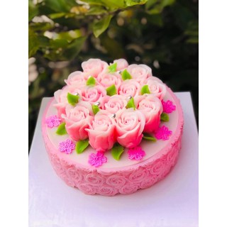 Khuôn Silicone hoa hồng xoắn trung 5.5cm