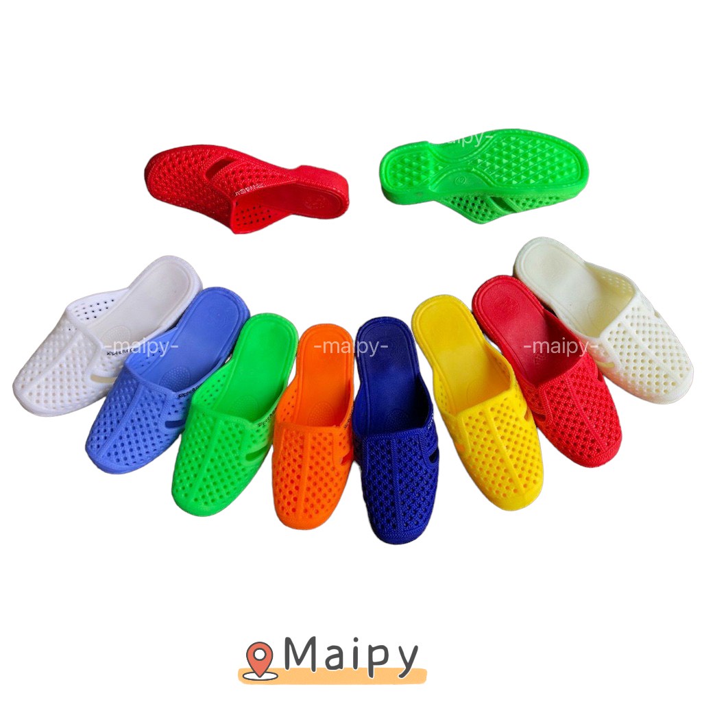Dép Sục tổ ong bít mũi nhiều màu nhựa mềm lỗ thoáng khí đi mưa chống trơn trượt Maipy - S030