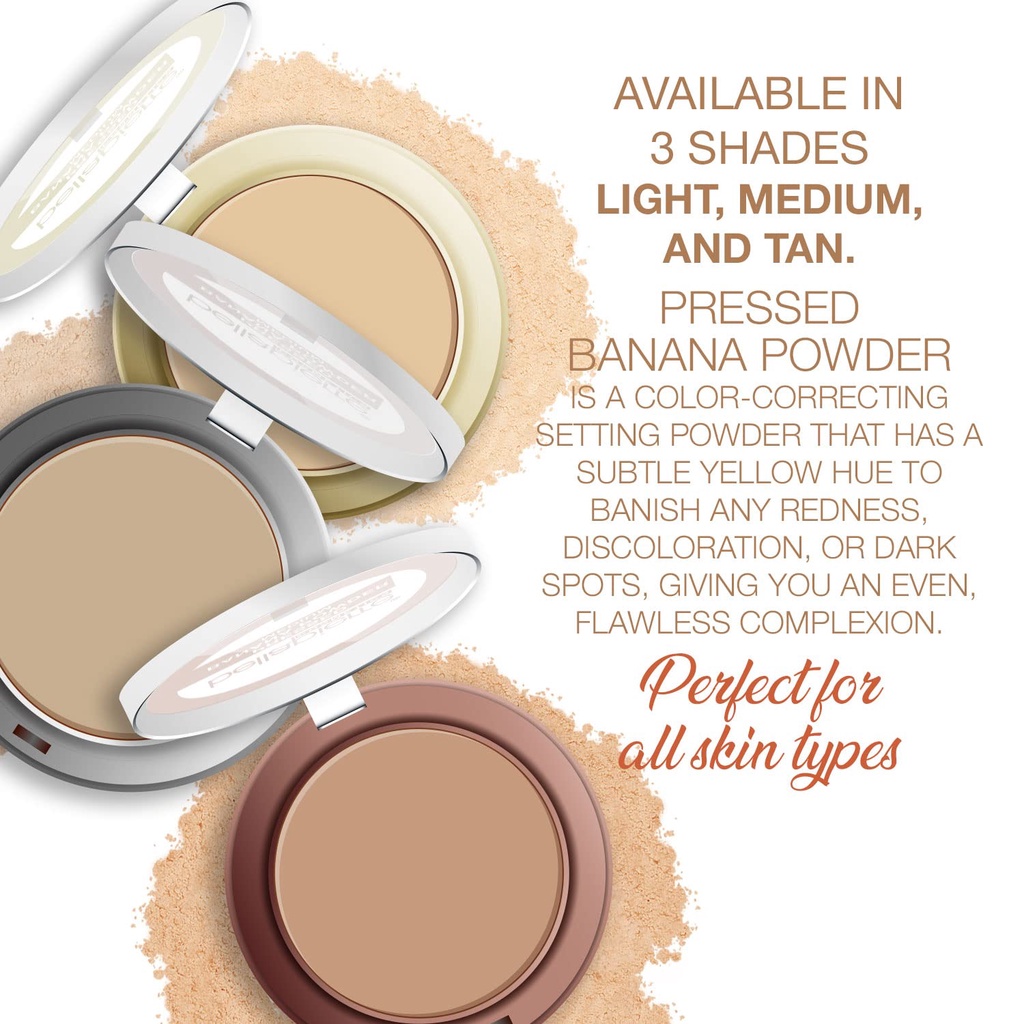 Bellapierre Cosmetics - Phấn Phủ Bellapierre Cosmetics Pressed Banna Powder Light 8g