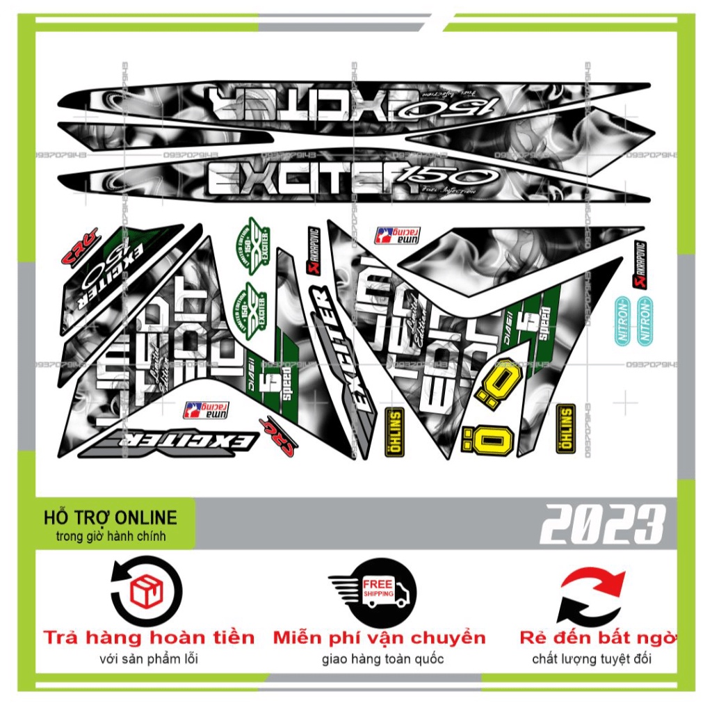 {TPHCM-FREE SHIP] TEM RỜI EXCITER 150 LIMITED EDITION 2023