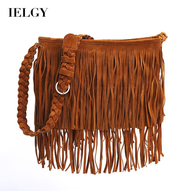 Túi Đeo Chéo Cỡ Lớn Phối Tua Rua Phong Cách Cổ Điển Thời Trang Cho Nữ