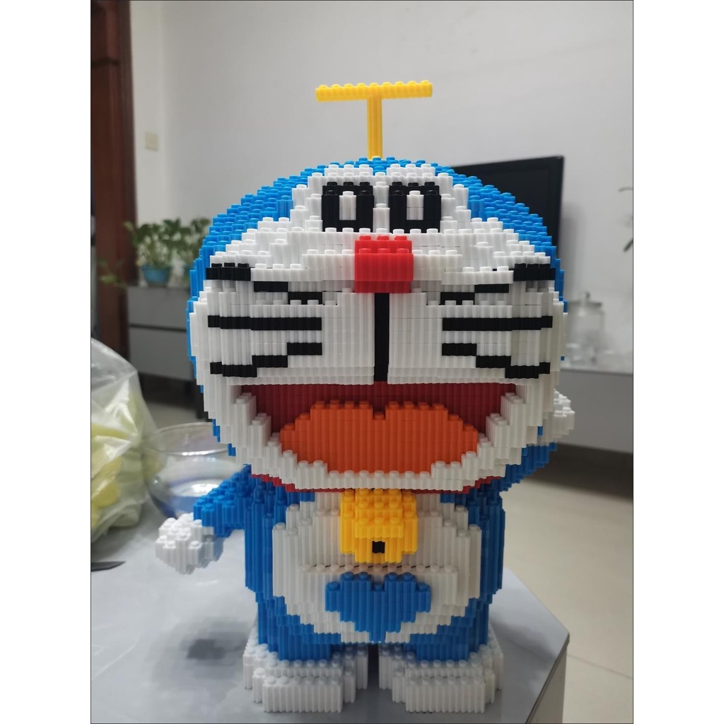 Lắp ráp mô hình 3D nhân vậy hoạt hình doremon cỡ lớn 38cm trưng bày trang trí siêu hot