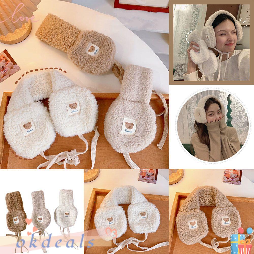 Bông Chụp Tai Giữ Ấm Mềm Mại Hình Chú Gấu Dễ Thương Cho Nữ