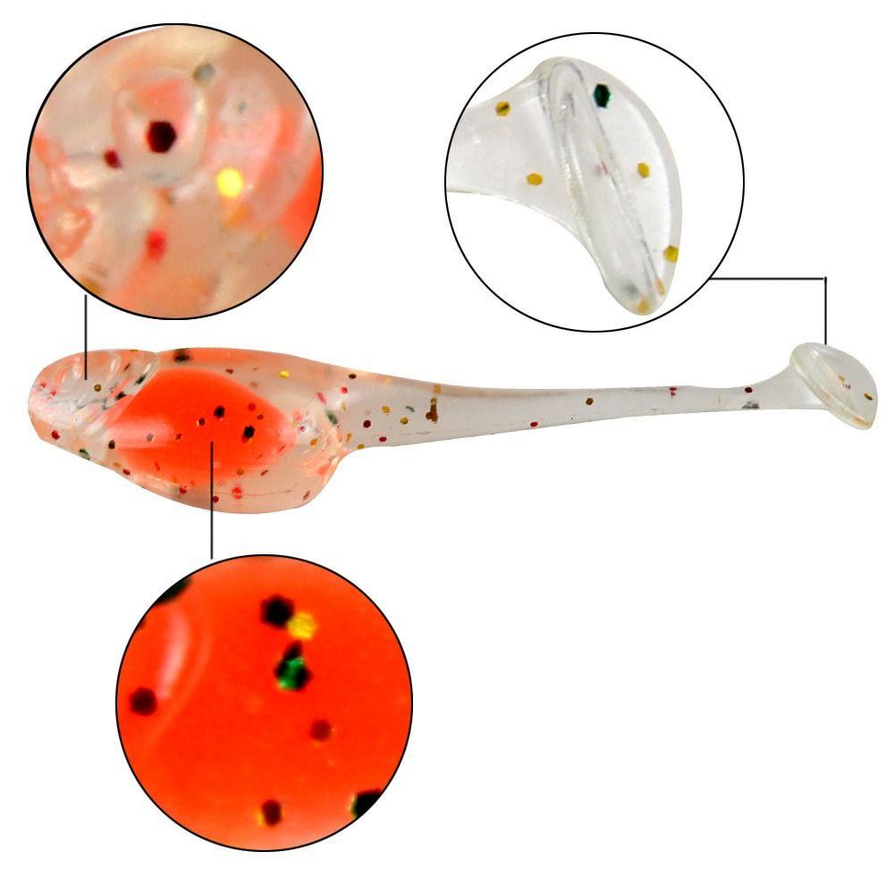 Set 12 Mồi Câu Cá Hình Chữ T Linh Hoạt 5cm 0.8g