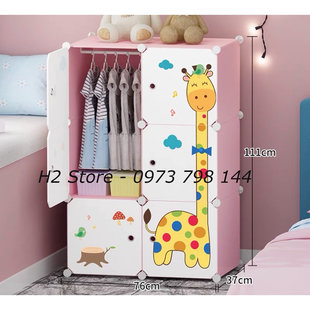 TỦ NHỰA GHÉP ĐA NĂNG 6 Ô ĐỂ ĐỒ THÔNG MINH sâu 47cm