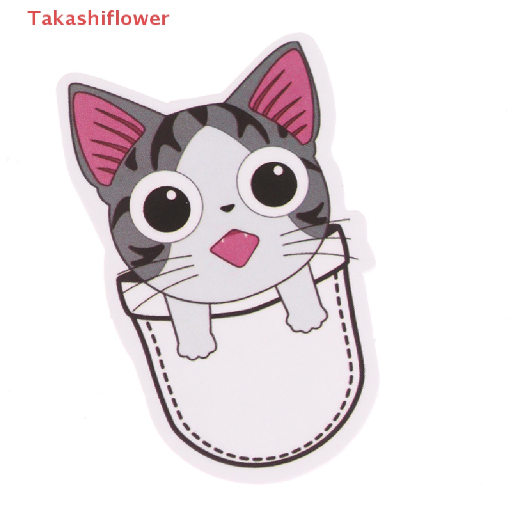 Set 50 Miếng Dán Trang Trí Laptop / Điện Thoại / Ván Trượt / Xe Hơi Hình Mèo Dễ Thương