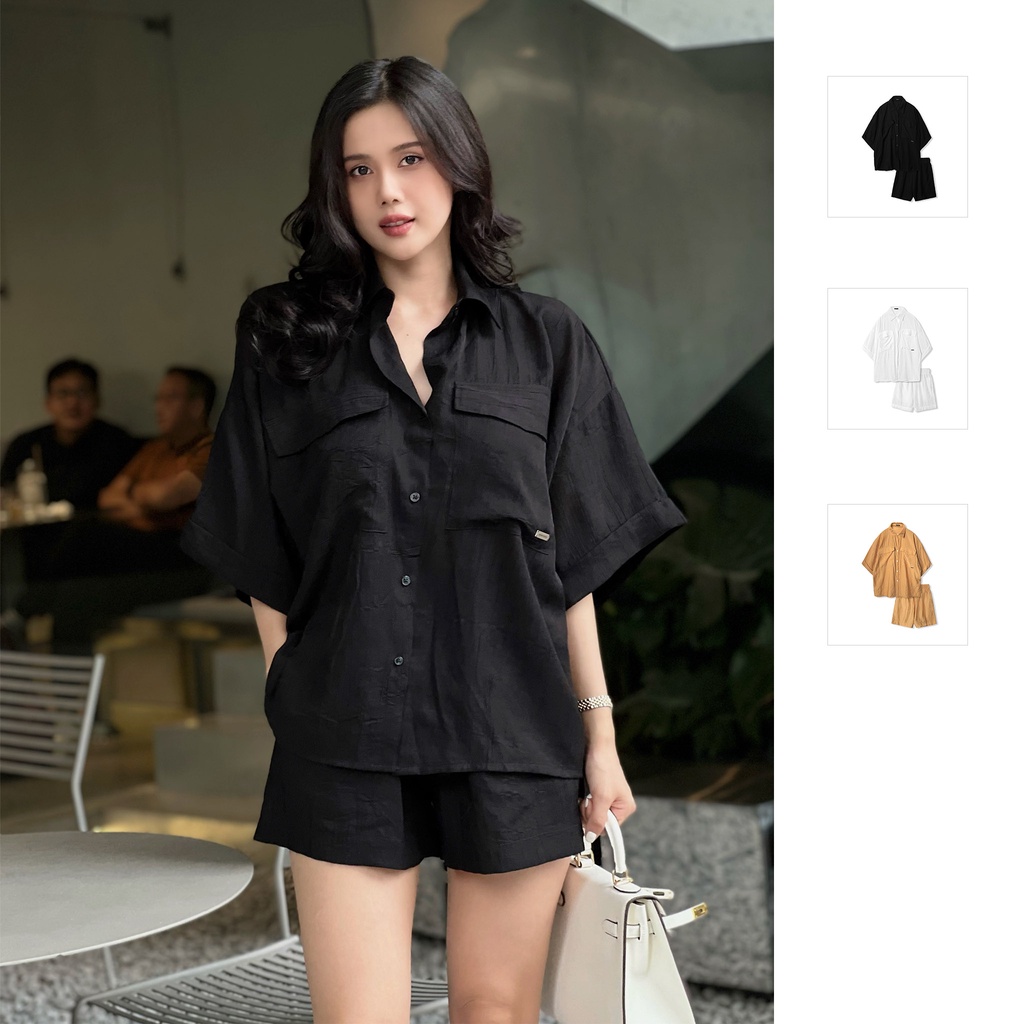 Set Nữ Short Minimalist Kate, Chất Vải Kate Thoải Mái, WSB004, SOMEHOW