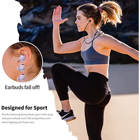 Dây Đeo Tai Nghe Bluetooth Không Dây Bằng Silicone Mềm Chống Thất Lạc Cho Galaxy Buds 2 Pro  / Samsung Galaxy Buds Pro 2