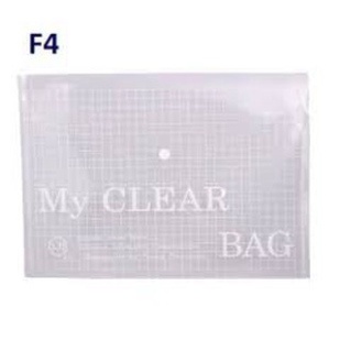 COMBO 10 Túi myclear khổ F4 dày, bìa nút F4, túi đựng hồ sơ, giấy kiểm tra F4 chứa tối đa 500 tờ A4