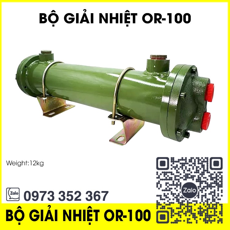 Bộ làm mát giải nhiệt dầu bằng nước dạng ống OR-100, Bộ giải nhiệt dầu thủy lực, Két làm mát dầu thủy lực