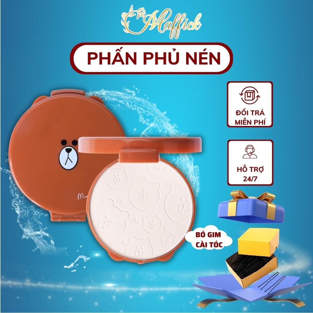 Phấn phủ Maffick MF185 dạng nén che khuyết điểm mỹ phẩm nội địa trung kiểm soát dầu bộ trang điểm makeup hottrend