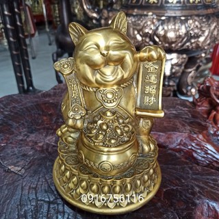 Mèo thần tài bằng đồng thau, Mèo như ý cát tường bằng đồng, mèo vẫy tay tài lộc bằng đồng