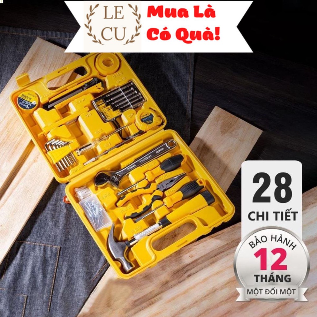 [LIFEDL157] Bộ Dụng Cụ Sửa Chữa Gia Dụng 28 Chi Tiết Deli Chính Hãng - Nhỏ Gọn, Thiết Kế Cao Cấp, Tiện Dụng - EDL1028J .
