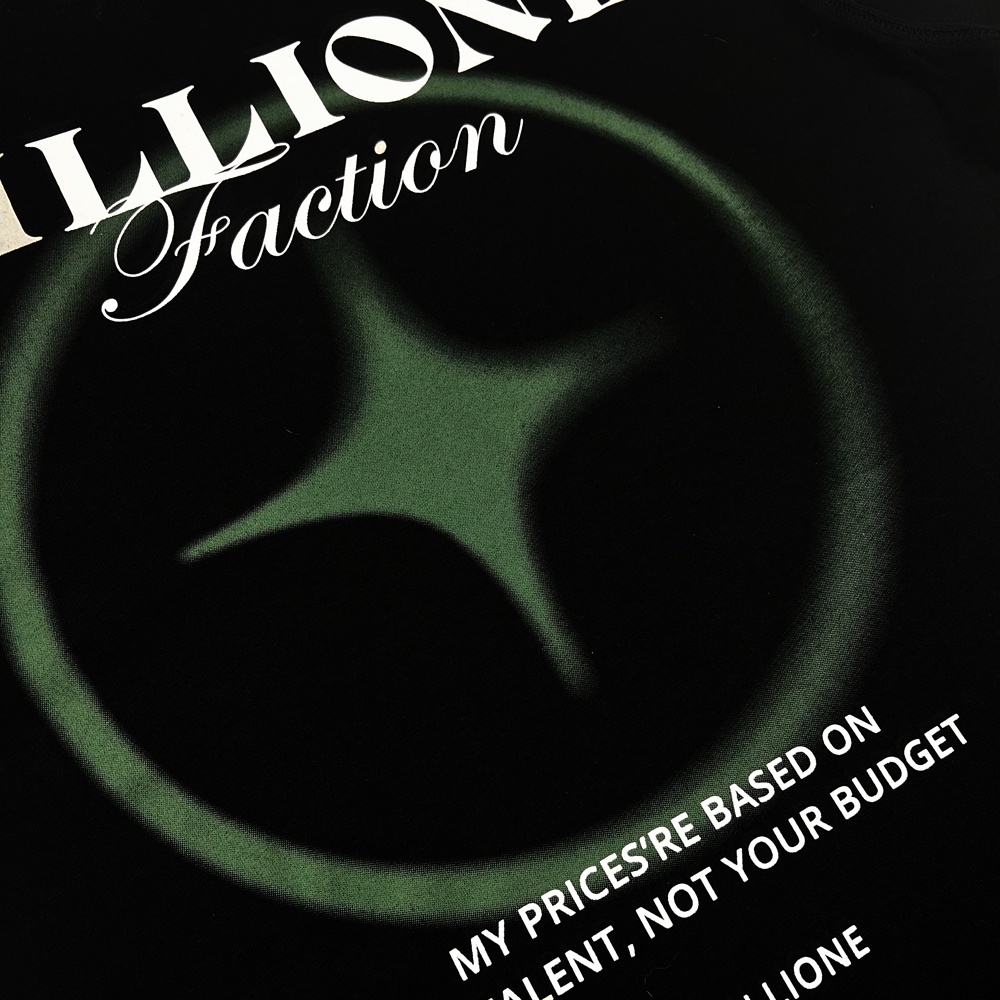 Áo Phông "Billione Faction Tshirt" 100% Cotton 2 Chiều 280GSM Màu Đen