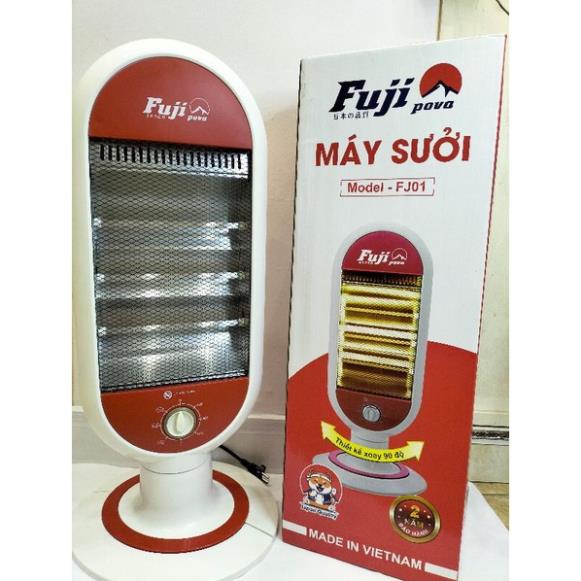 Đèn sưởi điện 3 bóng cao cấp Fuji cầm tay, quạt sưởi điện hàng có bảo hành 12 tháng