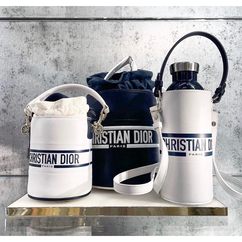 Túi Xách Bình Nước Dior Bottle Xanh Trắng  -  By Anh Dinh Phuong