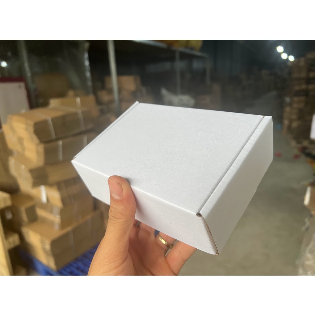 Hộp carton nắp gài đóng gói hàng COD 15x10x5 cm bộ 100 cái, sản xuất bởi SÀI GÒN CARTON