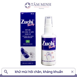 COMBO 2 ZUCHI XỊT GIÀY KHỬ MÙI HÔI CHÂN, KHÁNG KHUẨN, GIẢM TIẾT MỒ HÔI
