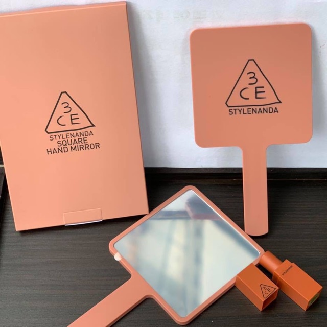 Gương 3CE Hình Vuông Cầm Tay Lớn + Nhỏ