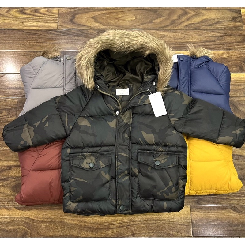 Áo khoác phao Zara xuất dư cho bé trai và bé gái size 12 tháng đến 5 tuổi