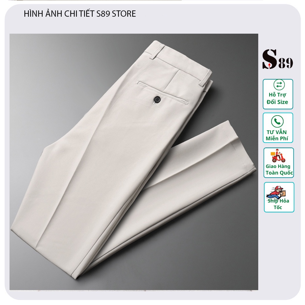 Quần tây  nam chất vải Tuyết Hàn dày dặn co giãn phong cách Hàn Quốc trẻ trung